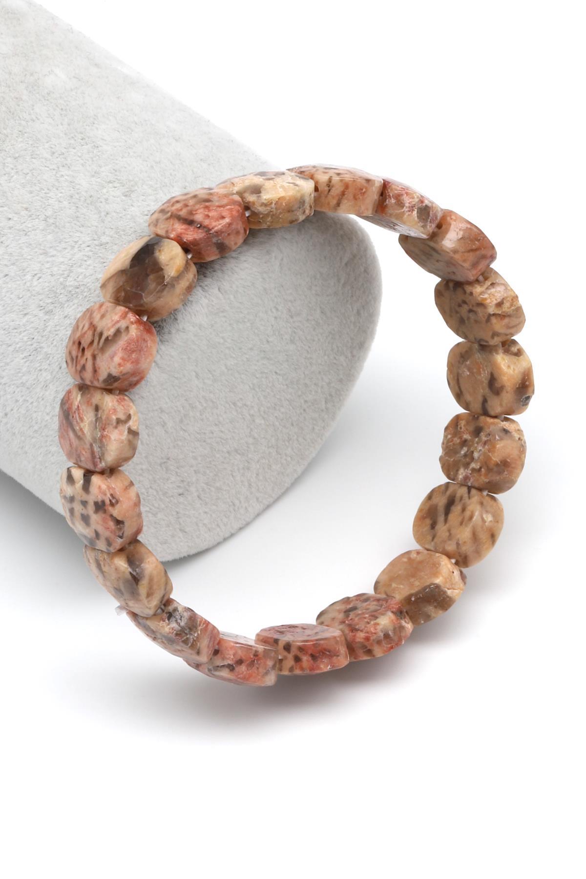 Feldispat Doğal Taş Bileklik 10 x 14 mm Özel Kesim