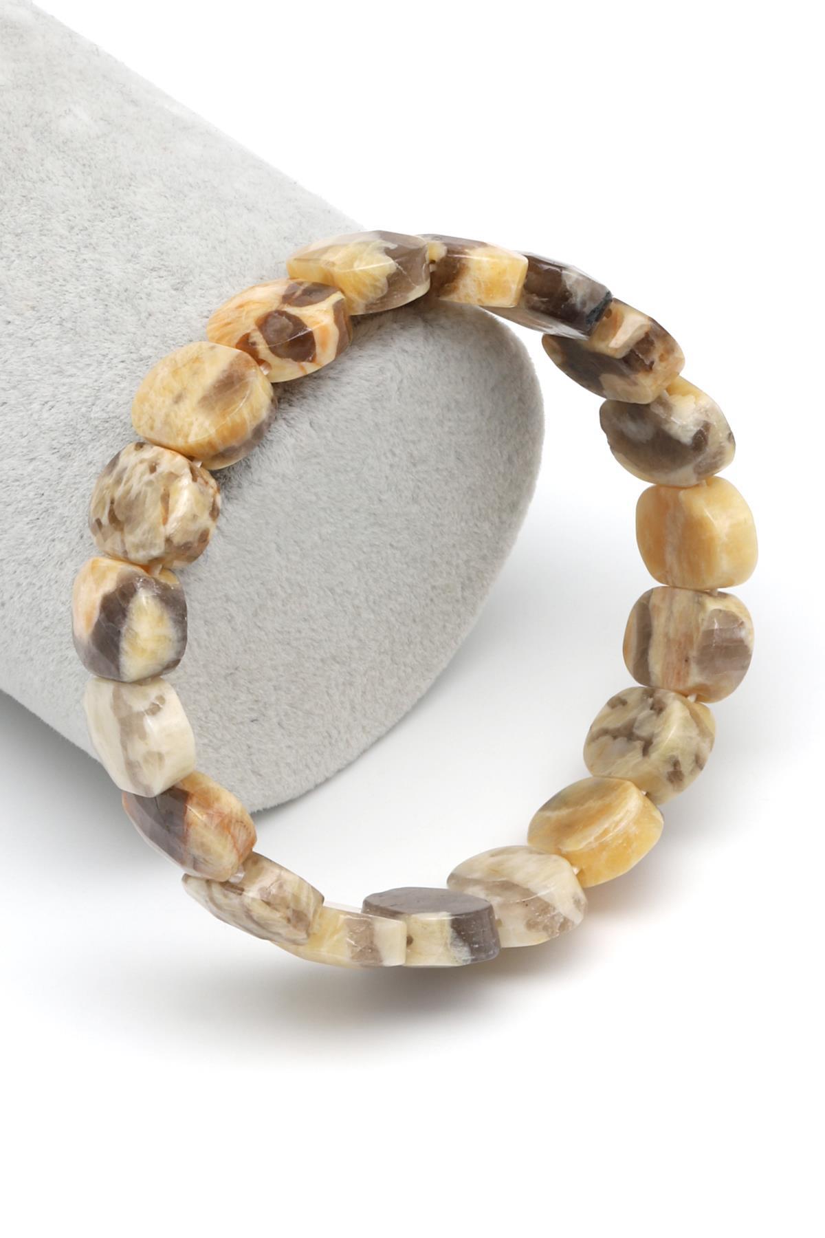 Feldispat Doğal Taş Bileklik 10 x 14 mm Özel Kesim