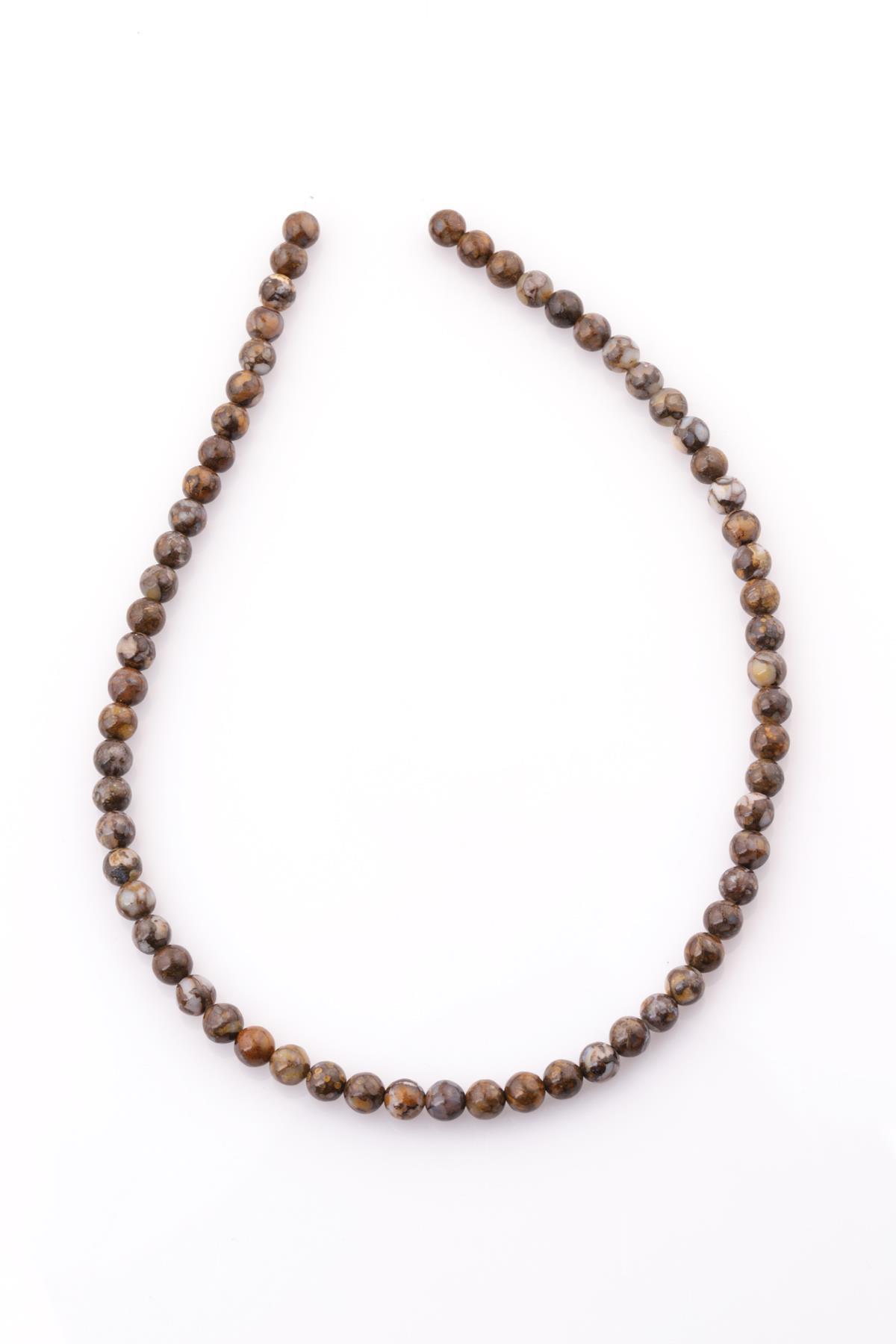 Fire Lace Opal Doğal Taş Dizi 6 mm Küre Kesim