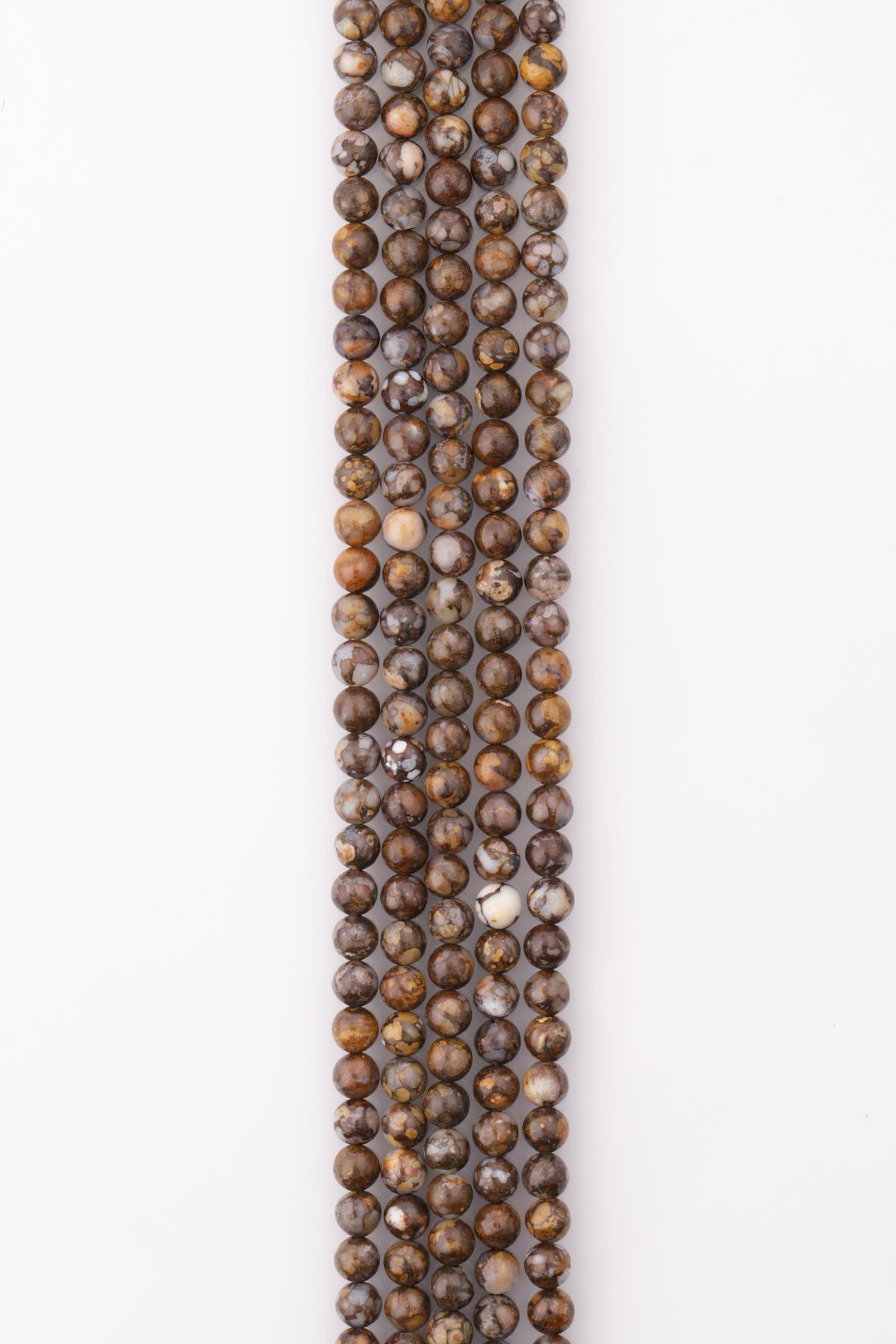 Fire Lace Opal Doğal Taş Dizi 6 mm Küre Kesim