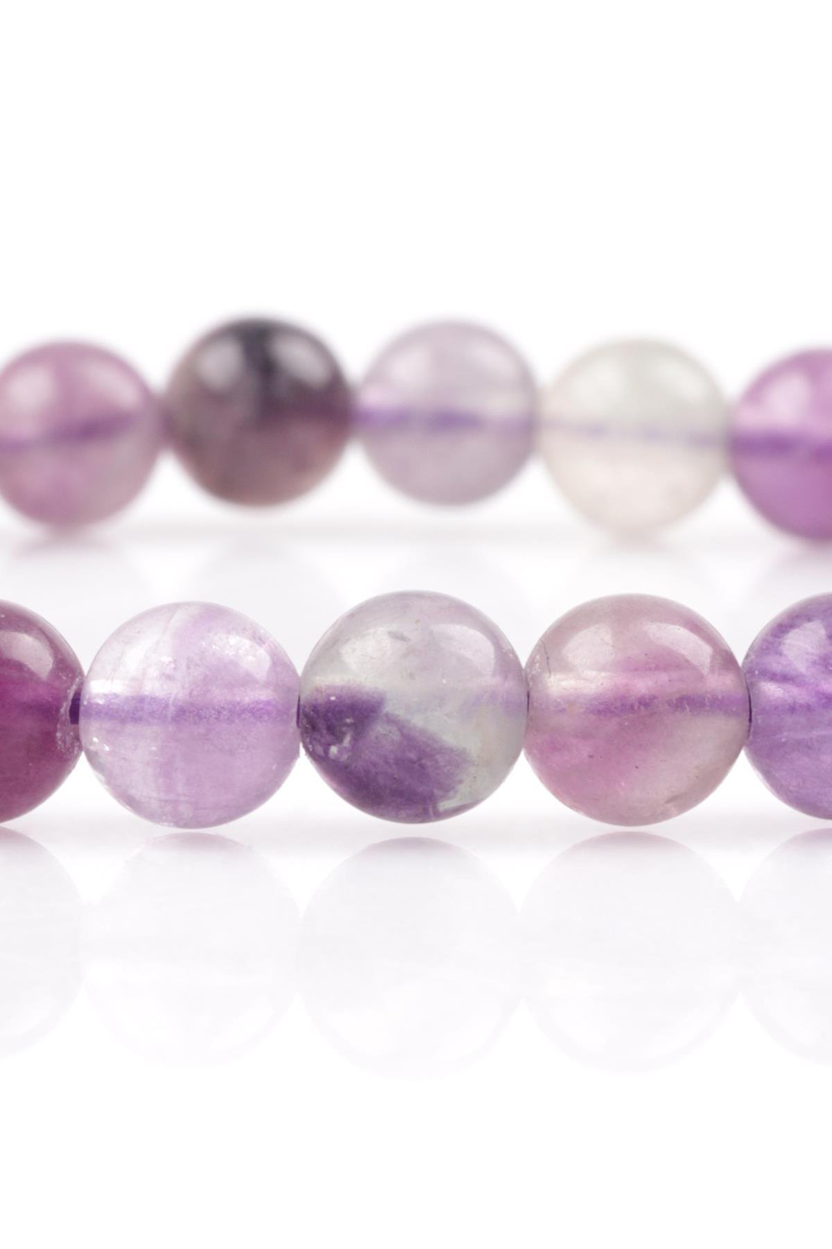 Florit Doğal Taş Bileklik 6 mm Küre Kesim