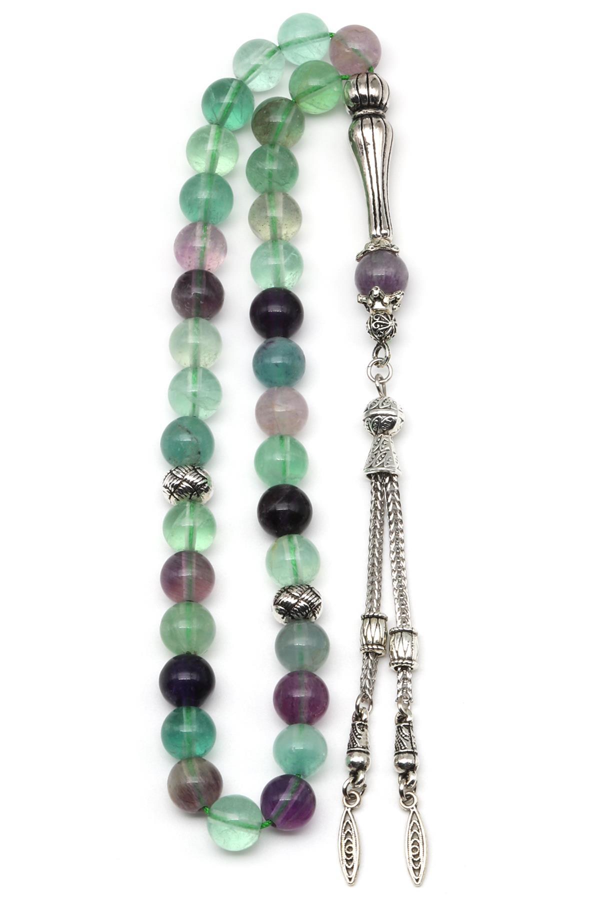 Florit Doğal Taş Tesbih 8 mm Küre Kesim