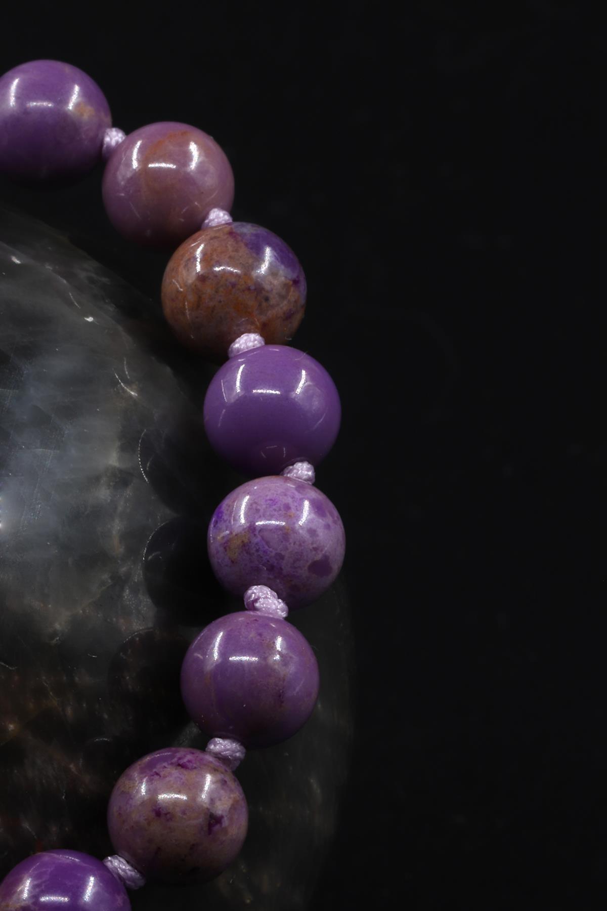 Fosfosiderit Doğal Taş Makrome Örme Bileklik