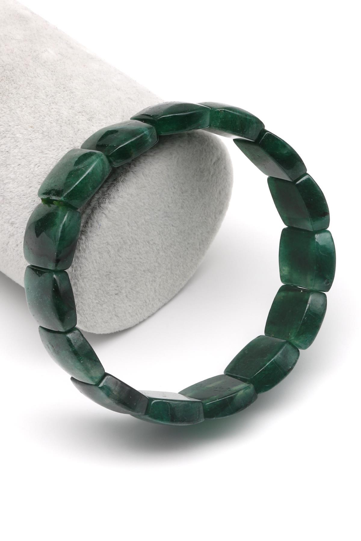 Fuksit Doğal Taş Bileklik 14 x 18 mm Özel Kesim