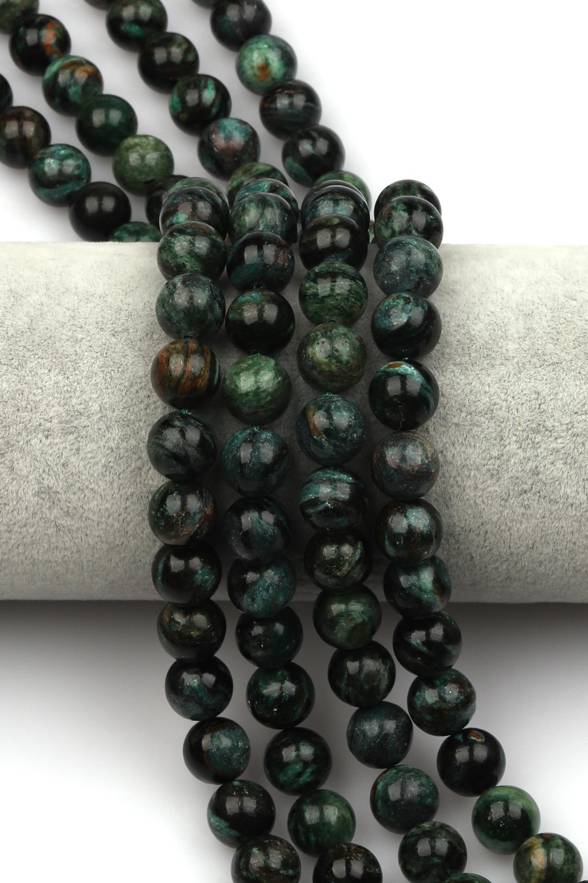 Fuksit Doğal Taş Dizi 10 mm Küre Kesim