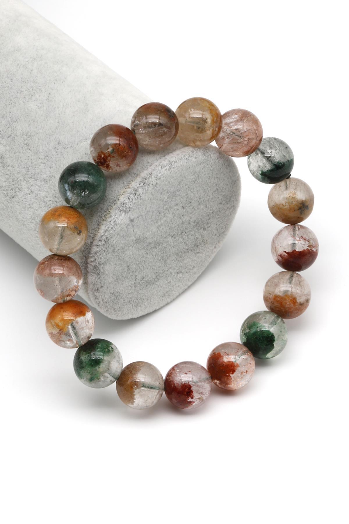 Garden Kuvars Doğal Taş Bileklik 12 mm Küre Kesim