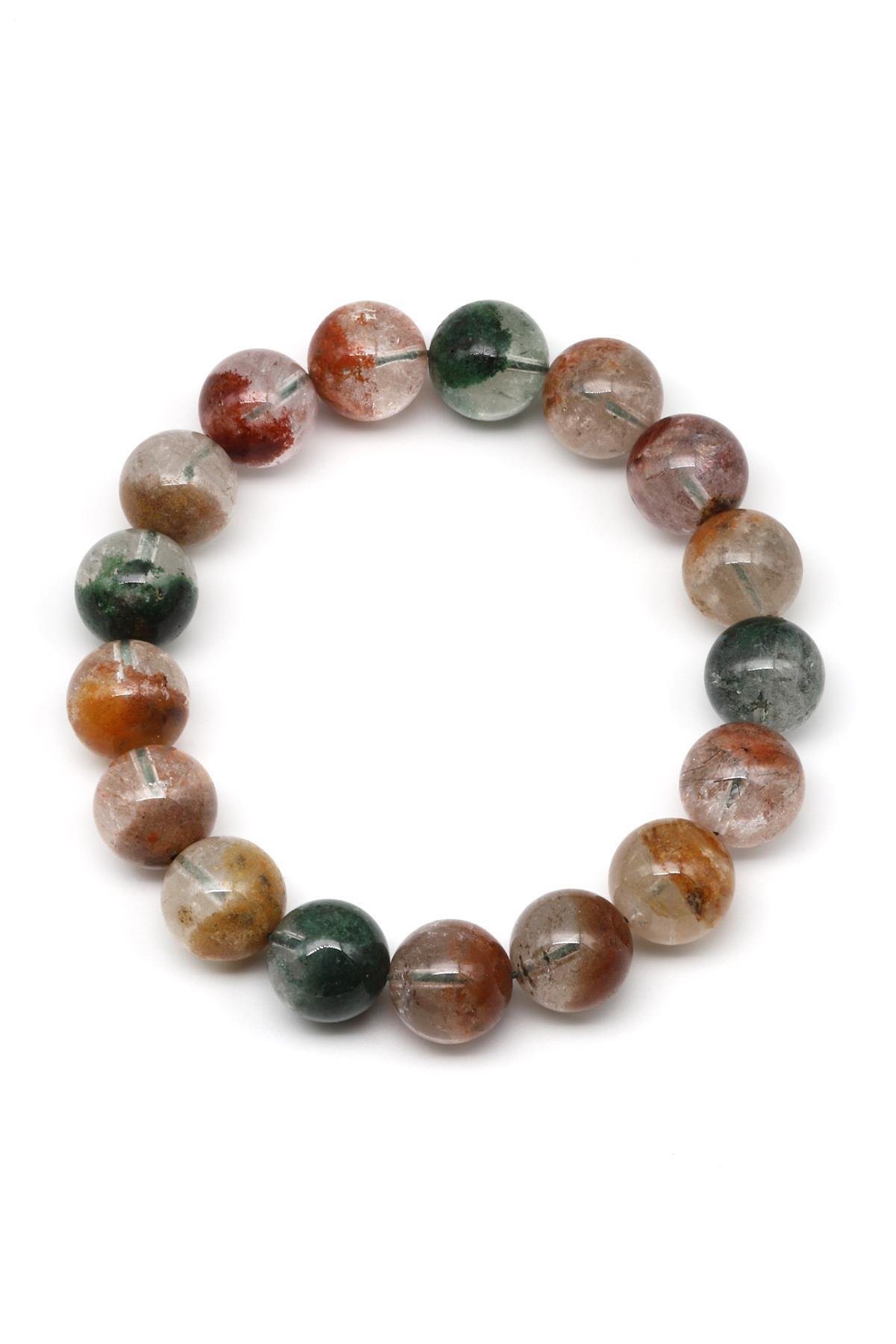 Garden Kuvars Doğal Taş Bileklik 12 mm Küre Kesim