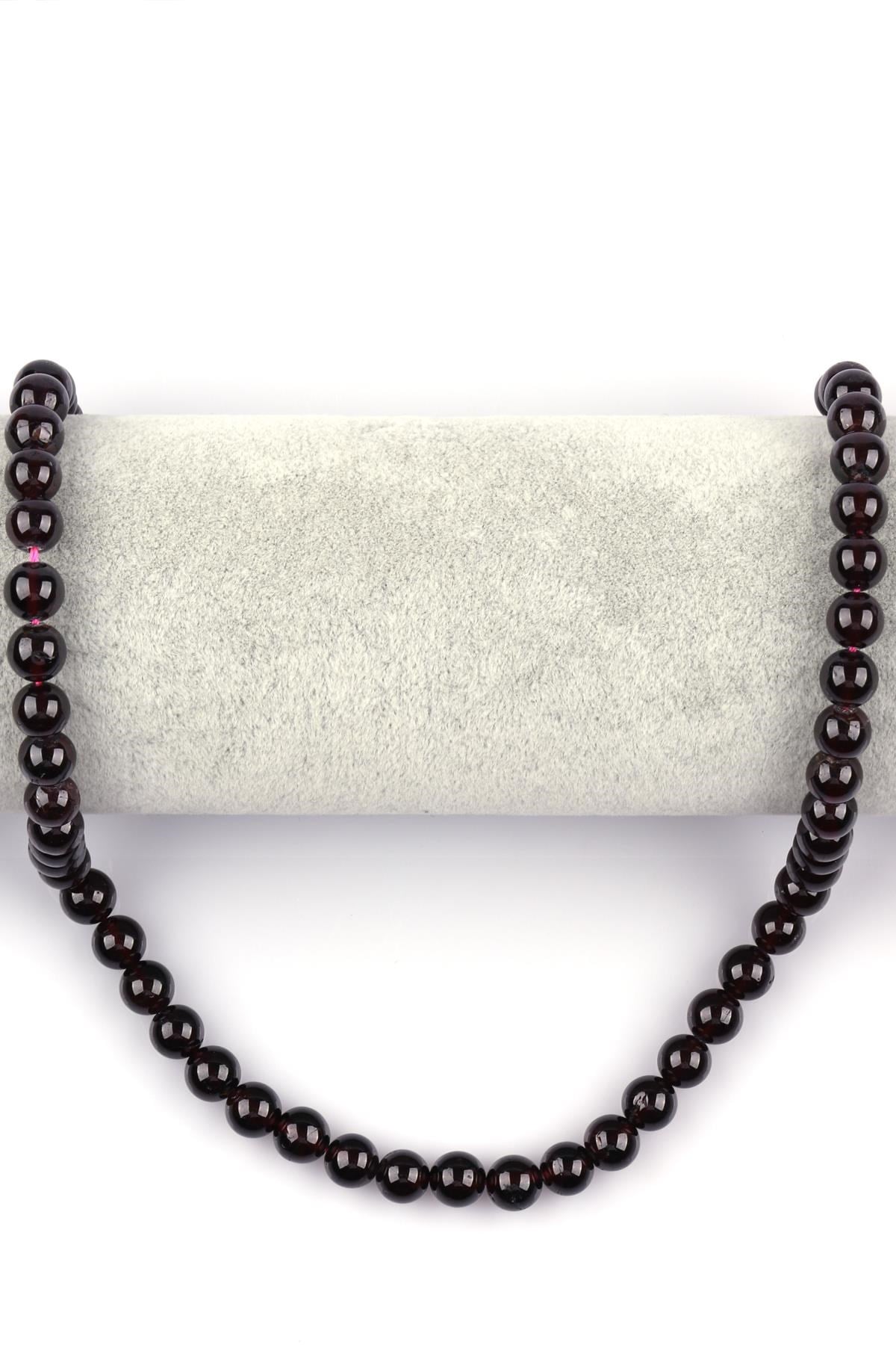 Garnet (A Kalite) Doğal Taş Dizi 8 mm Küre Kesim