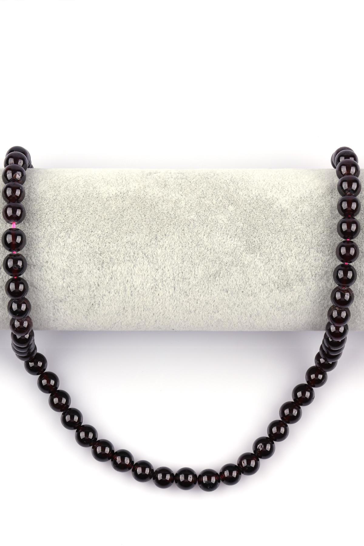 Garnet (A Kalite) Doğal Taş Dizi 8 mm Küre Kesim