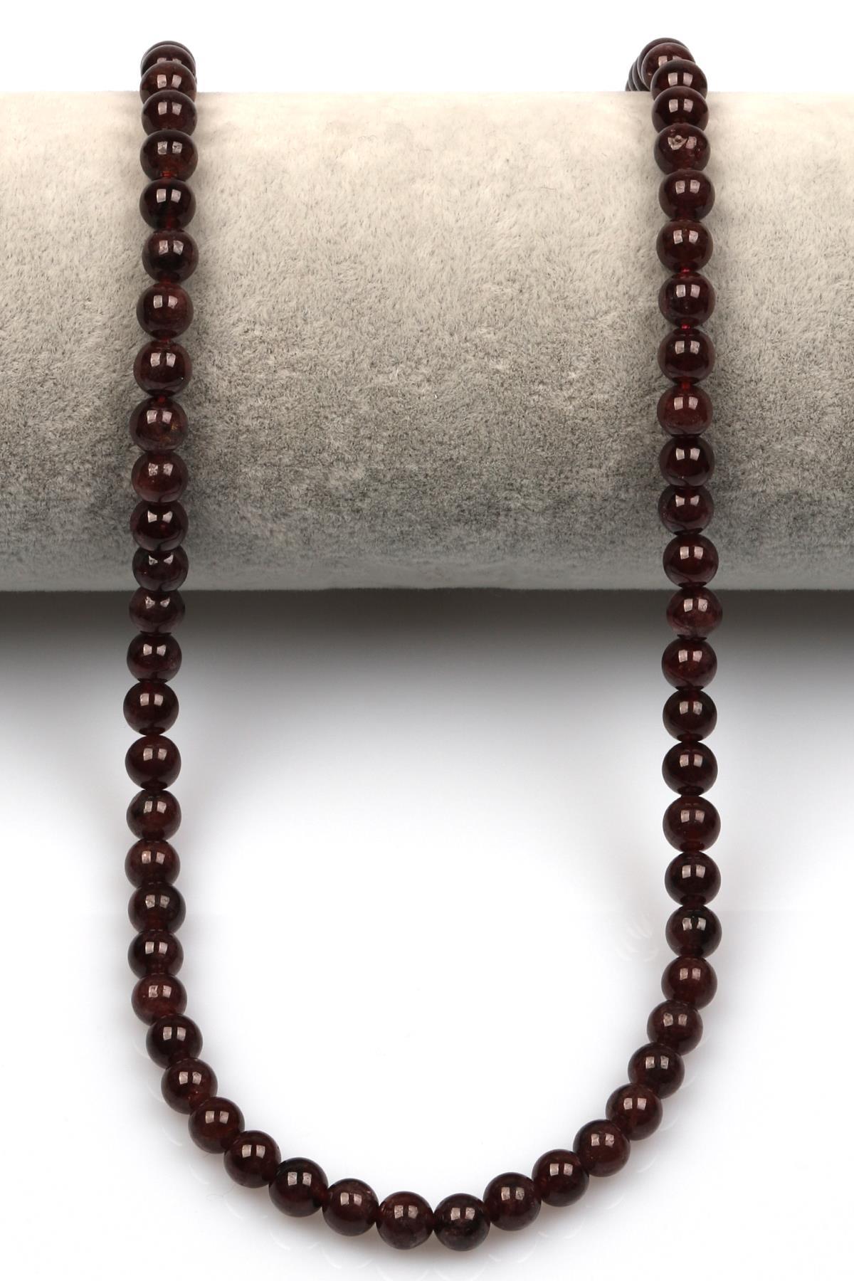 Garnet (A Kalite) Doğaltaş Dizi 6 mm Küre Kesim
