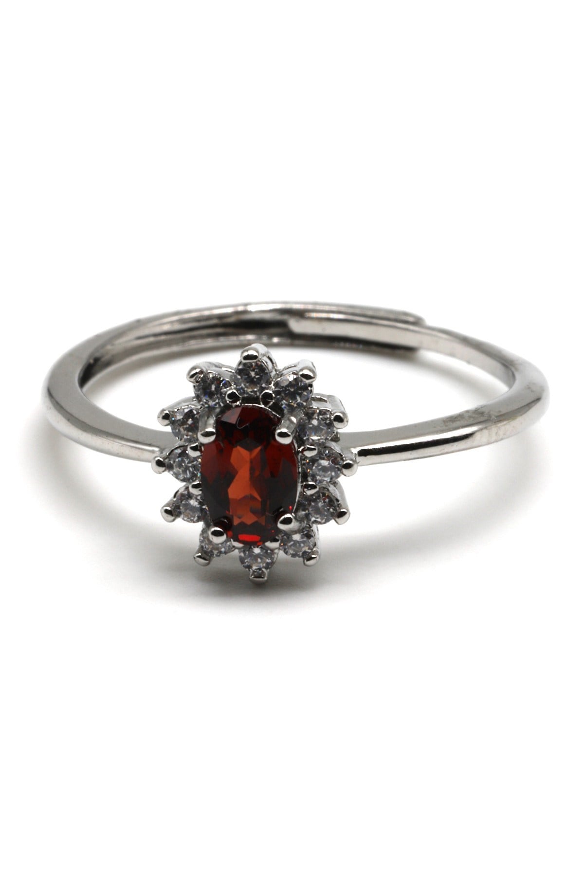 Garnet Doğal Taş Ayarlanabilir Yüzük - YZK-0140
