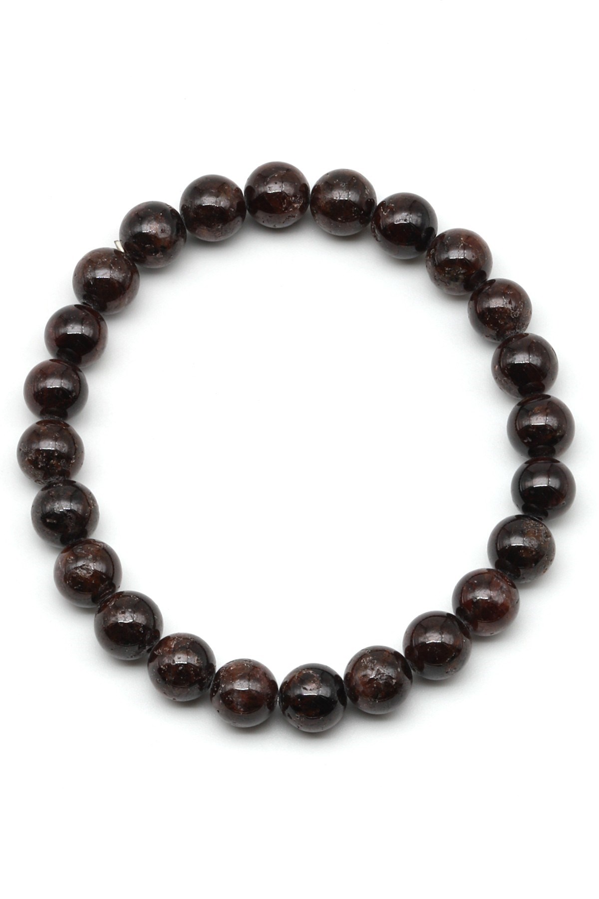 Garnet Doğal Taş Bileklik 8 mm Küre Kesim - BLK-2161