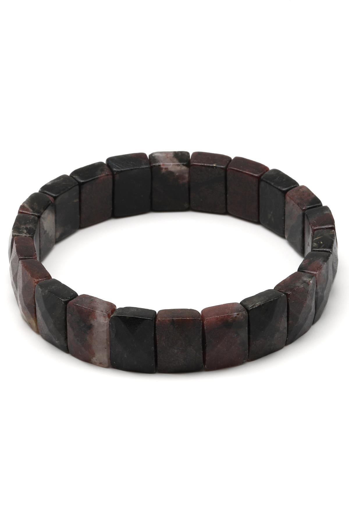 Garnet Doğal Taş Bileklik 9 x 13 mm Özel Kesim