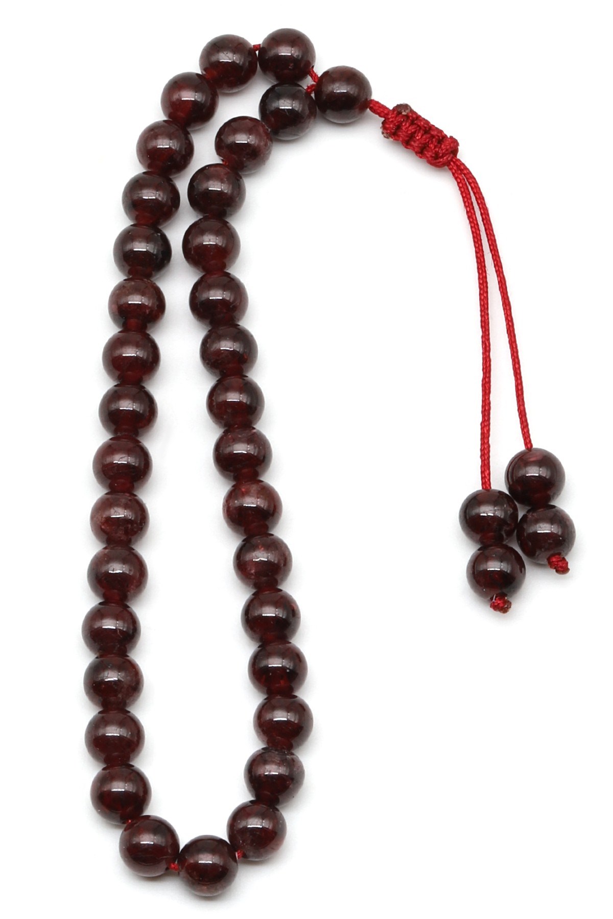 Garnet Doğal Taş Bileklik Tesbih 6 mm Küre Kesim TSB-0484