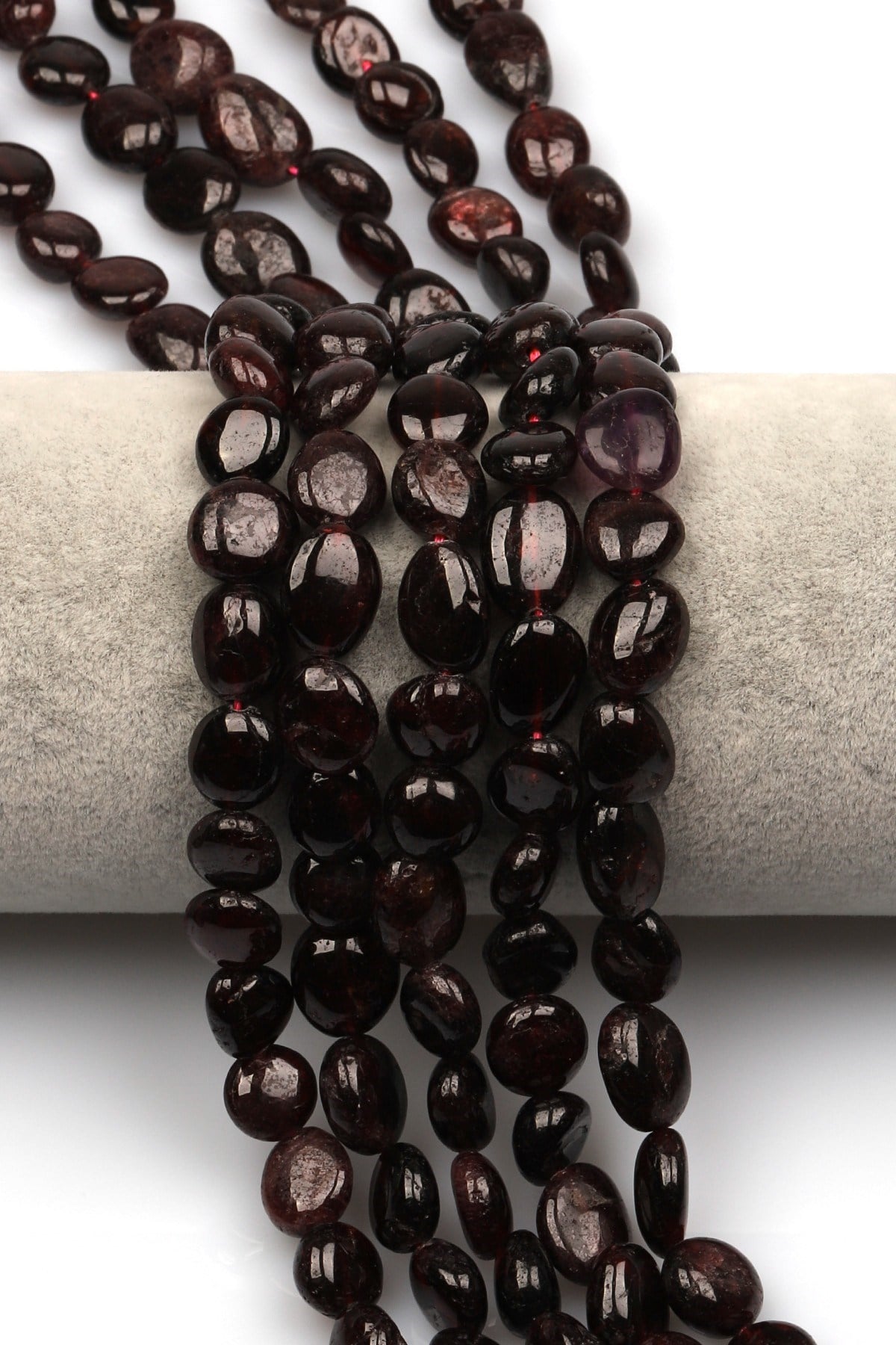 Garnet Doğal Taş Dizi 10 x 13 mm Mercimek Kesim - DZ-1251
