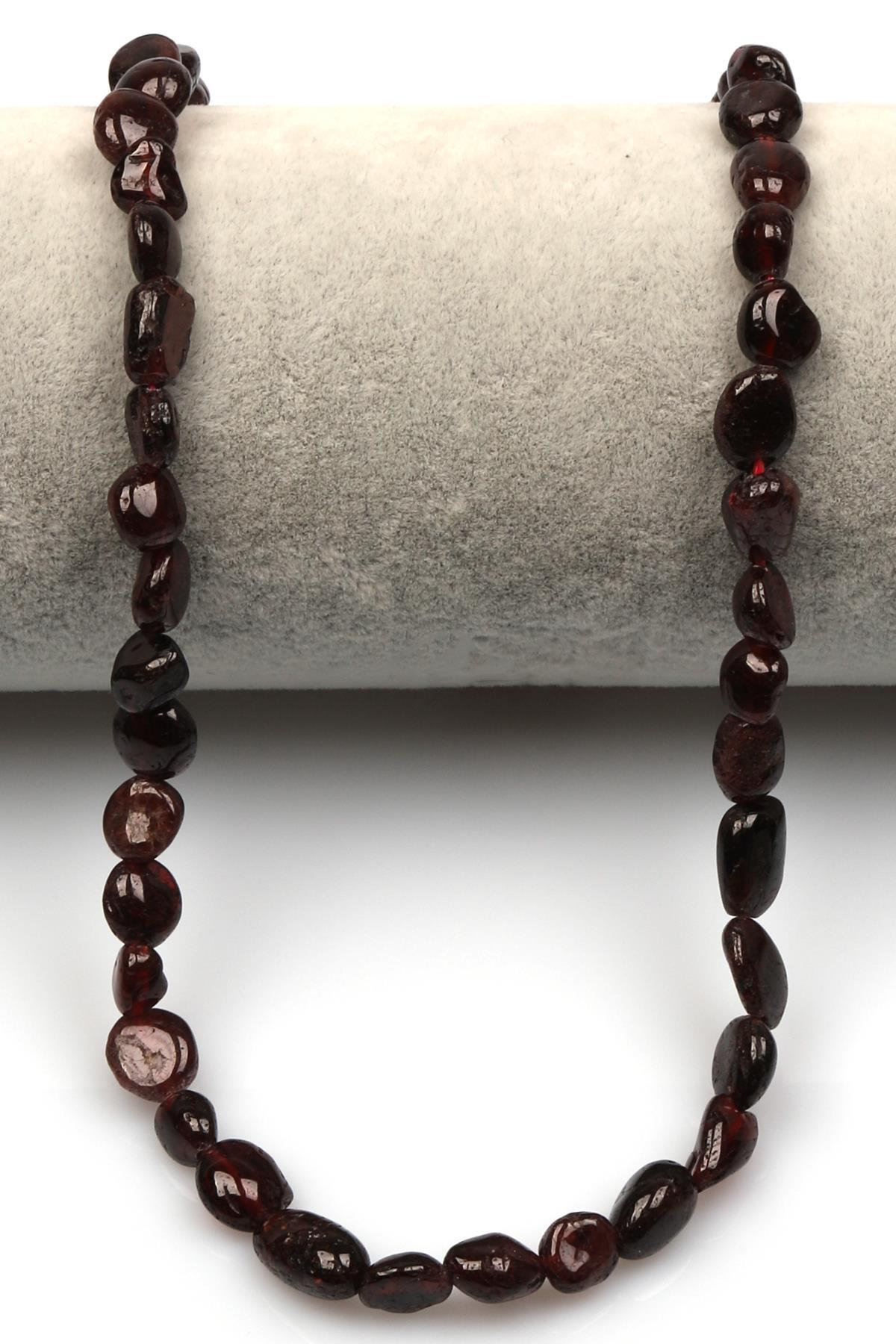 Garnet Doğal Taş Dizi 6 x 8 mm Mercimek Kesim