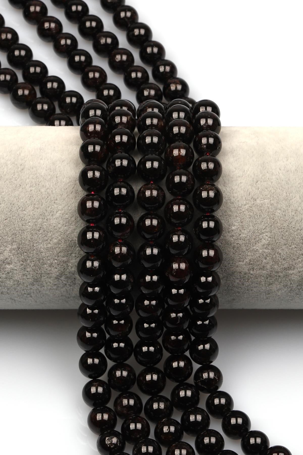 Garnet Doğal Taş Dizi 8 mm Küre Kesim