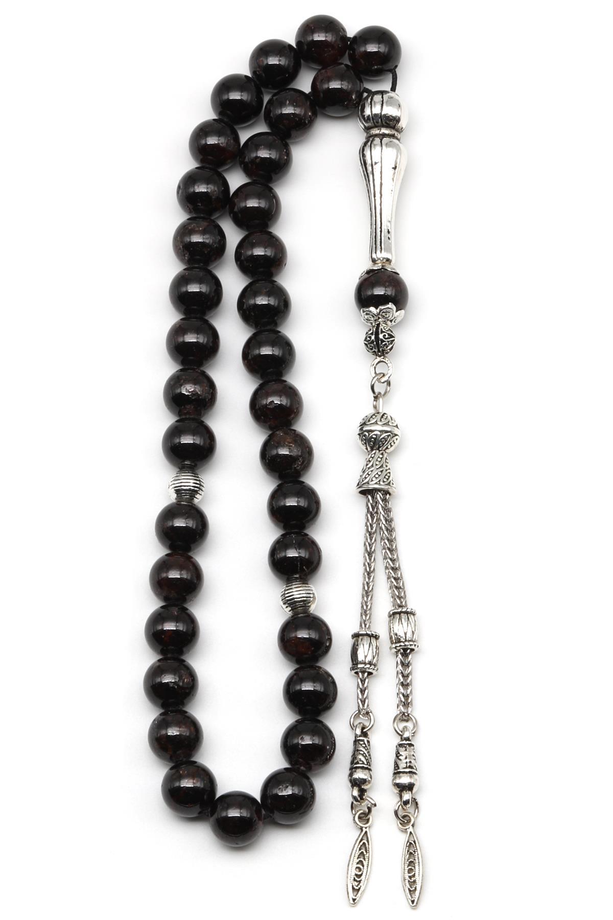 Garnet Doğal Taş Tesbih 8 mm Küre Kesim