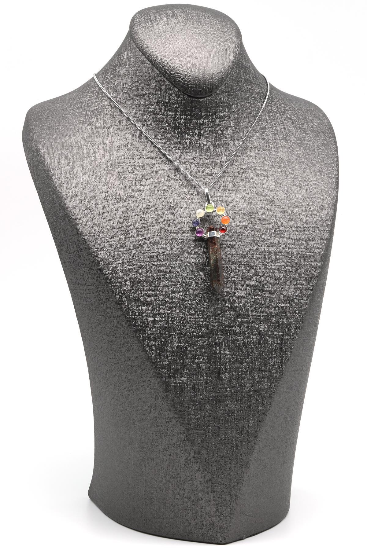 Garnet-Lal  - Çakra Doğal Taş Çivi Model Kolye