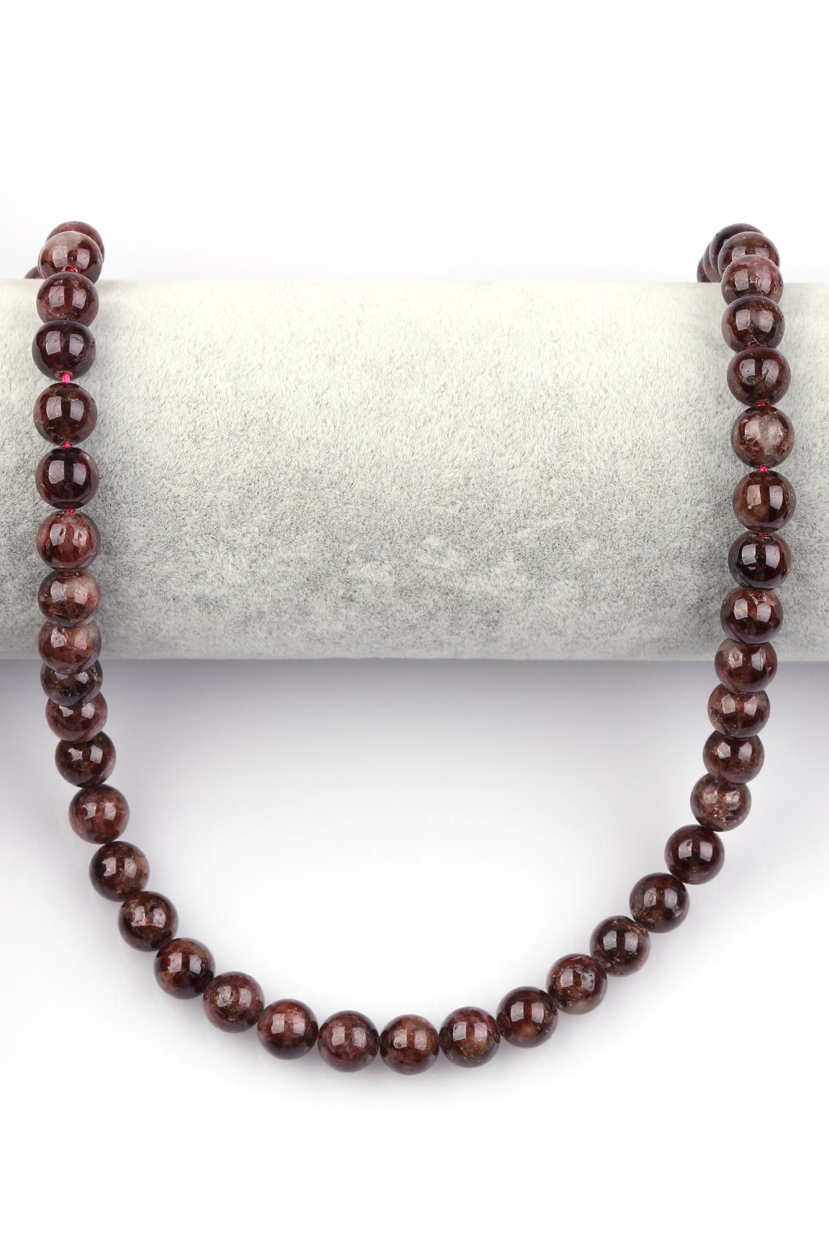 Garnet - Lal Doğal Taş Dizi 8 mm Küre Kesim