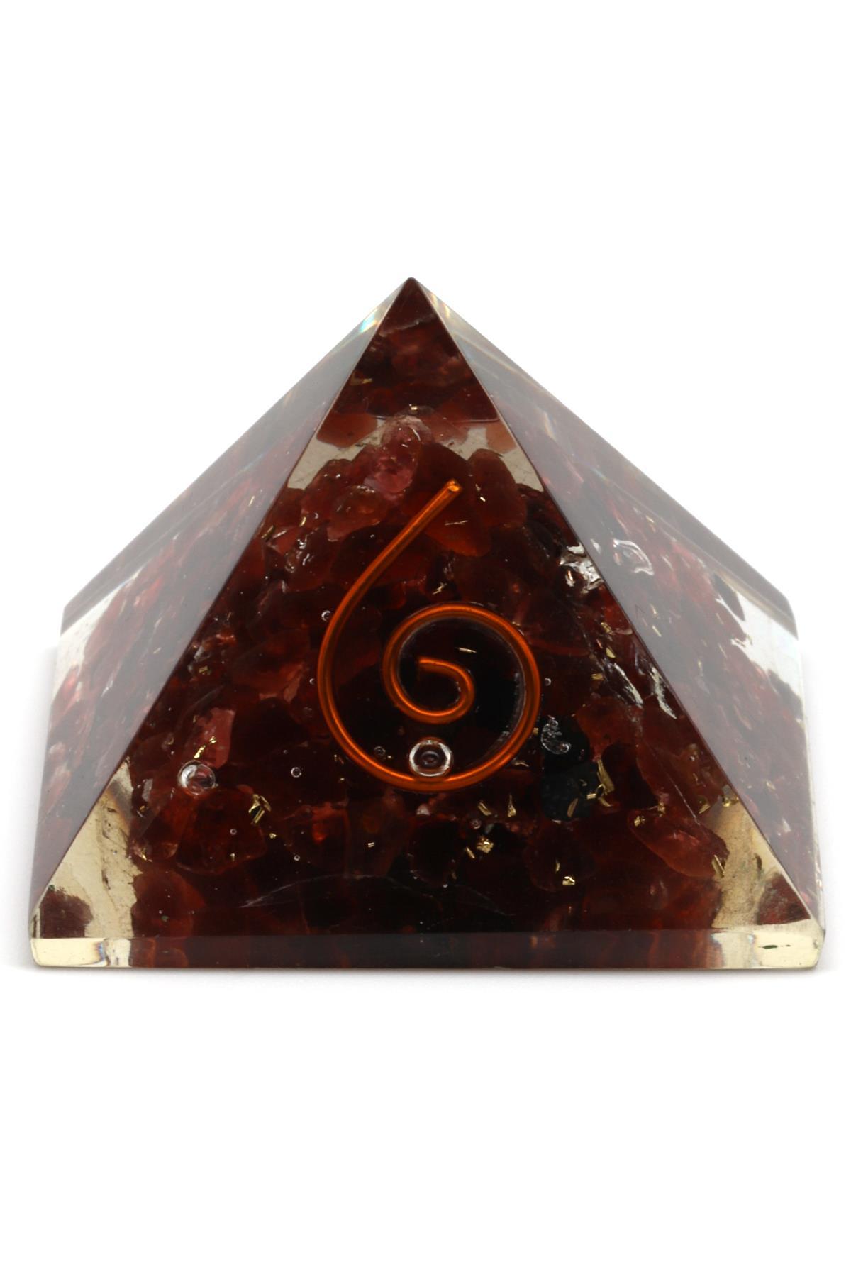 Garnet - Lal Taşından Orgonit Piramit