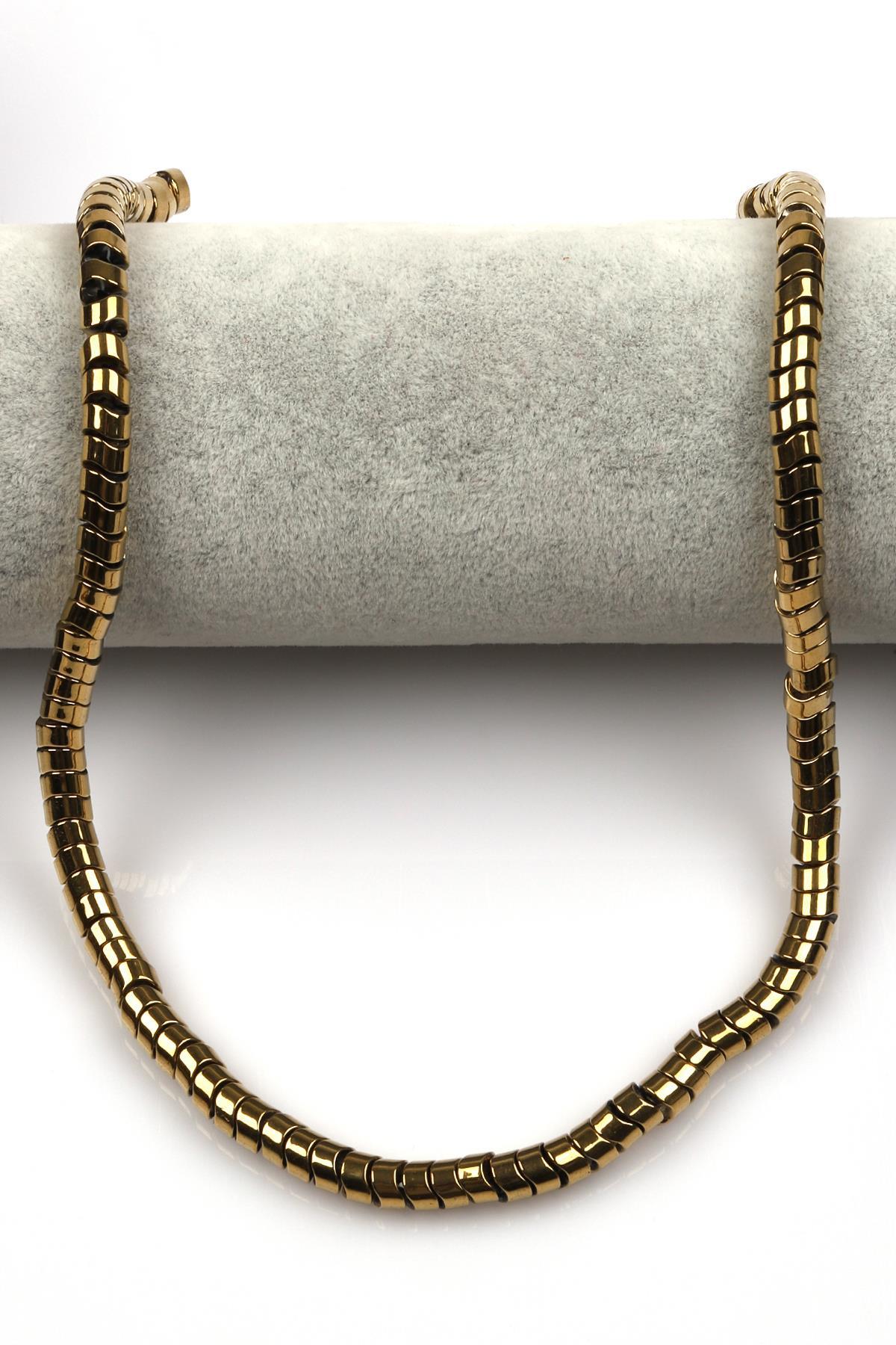 Gold Renkli Hematit Dizi 3 x 6 mm Yılan Model