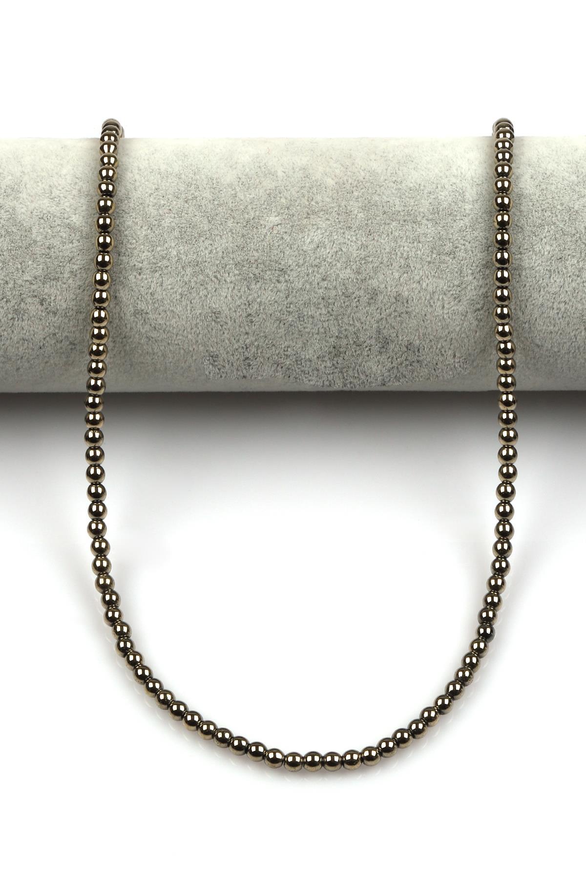 Gold Renkli Hematit Dizi 4 mm Küre Kesim