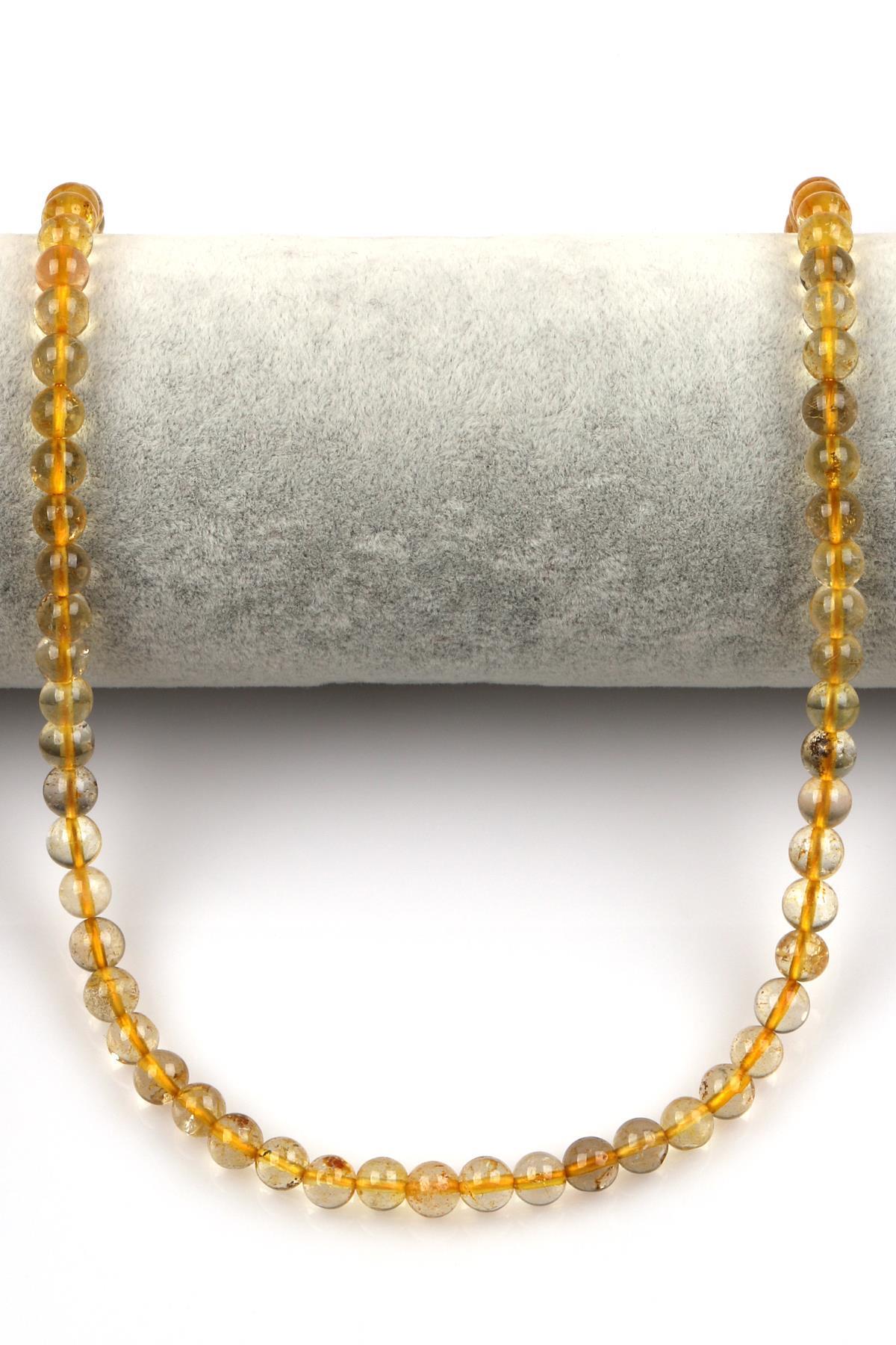 Gold Rutil Kuvars Doğal Taş Dizi 6 mm Küre Kesim