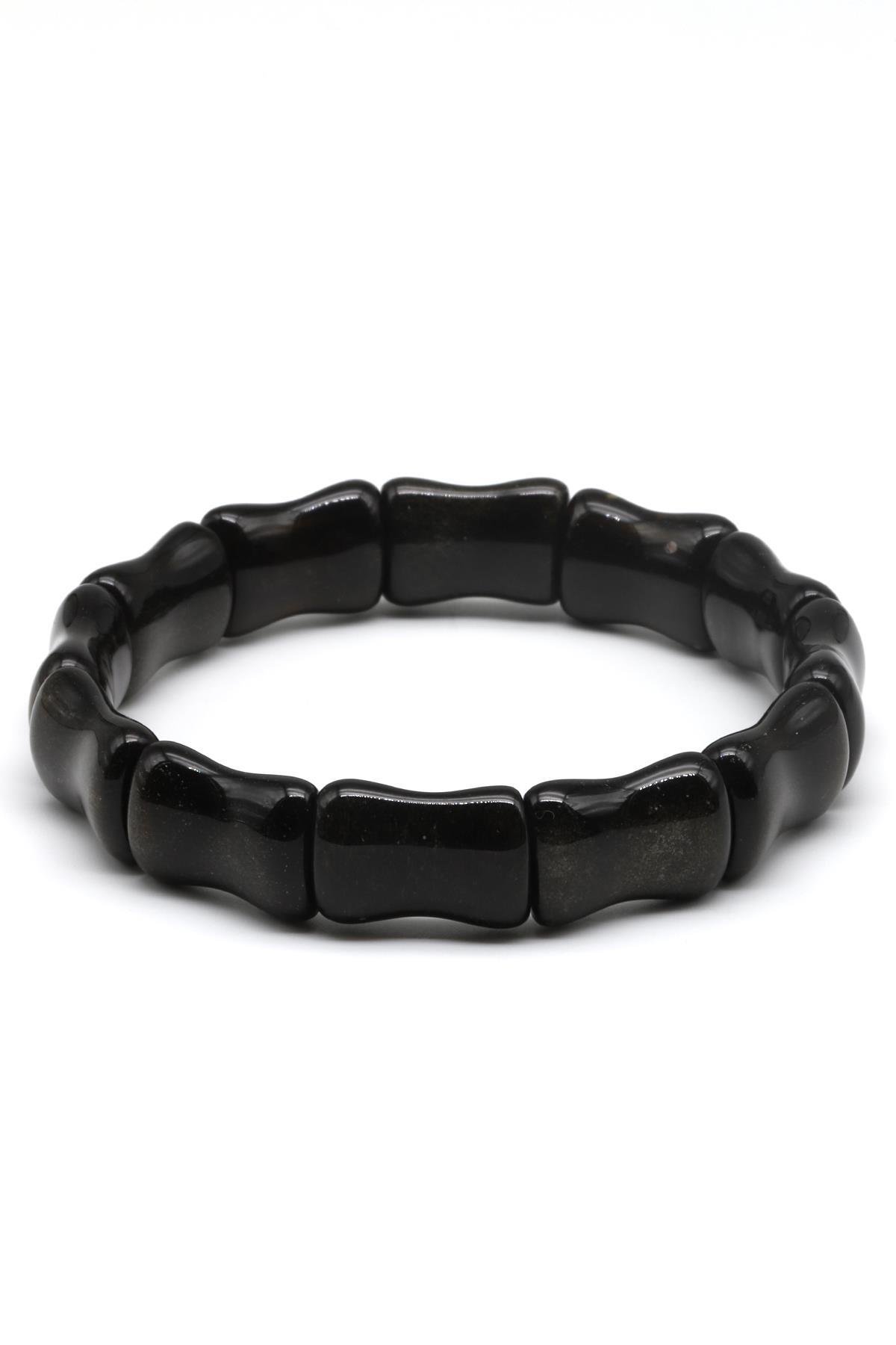 Golden Obsidyen Doğal Taş Bileklik 10 x 17 mm Özel Kesim