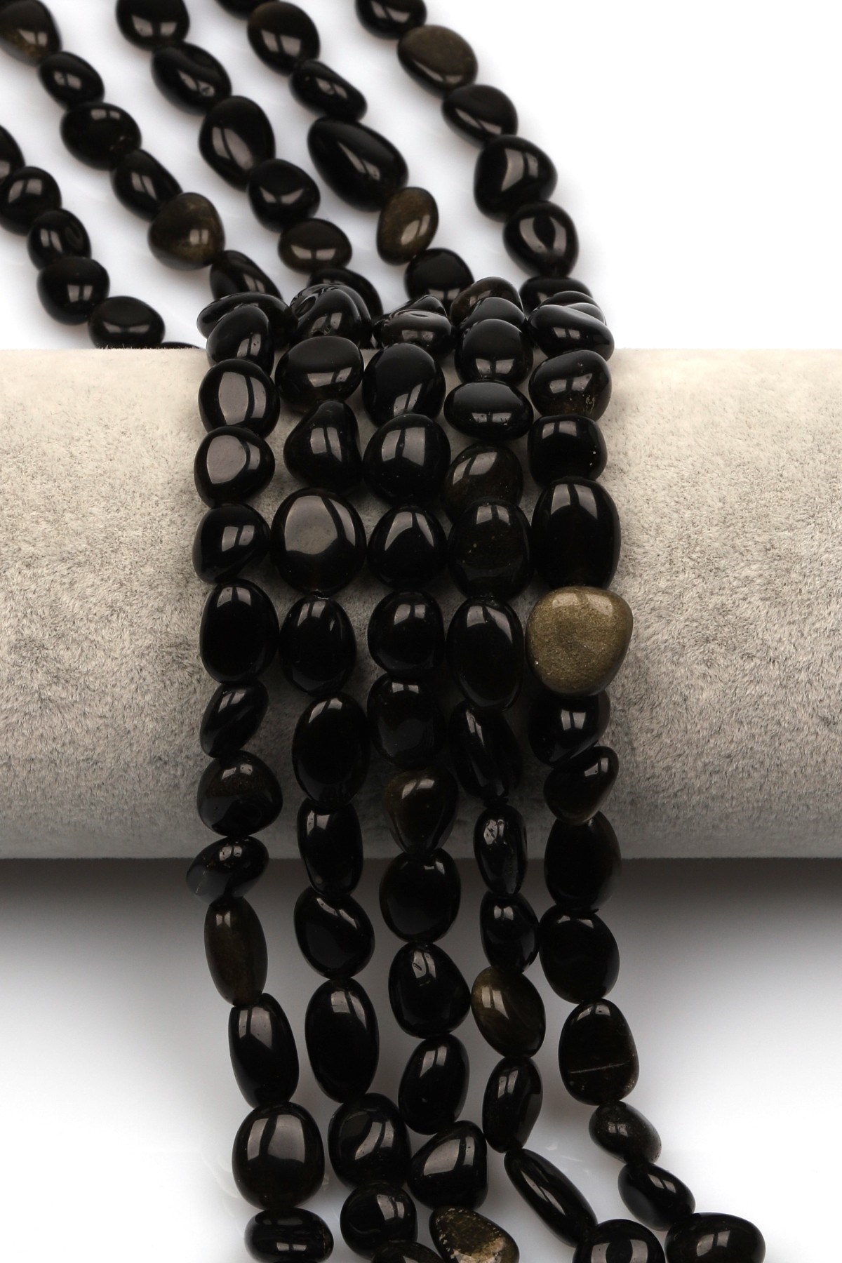 Golden Obsidyen Doğal Taş Dizi 10 x 13 mm Mercimek Kesim - DZ-1253