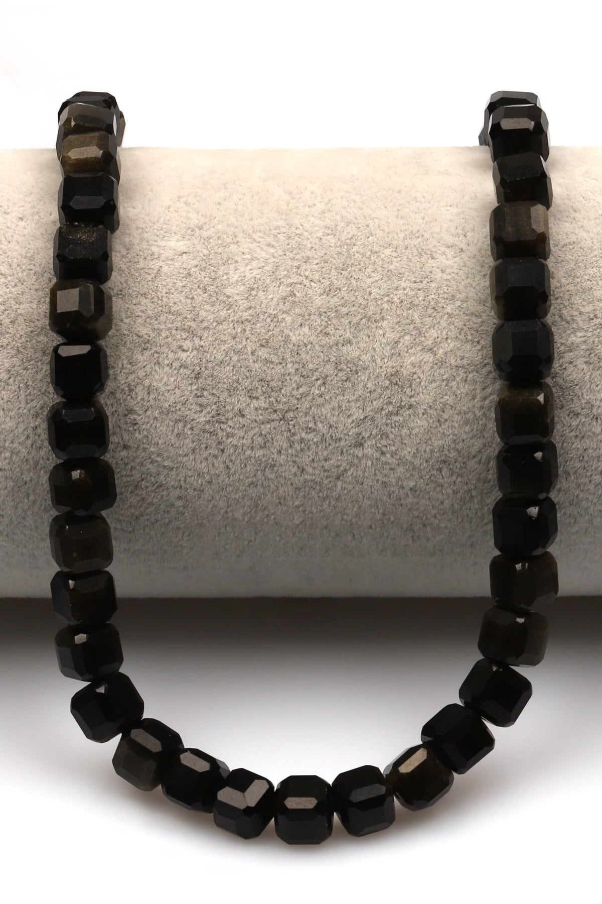 Golden Obsidyen Doğal Taş Dizi 6 mm Küp Kesim - DZ-1170