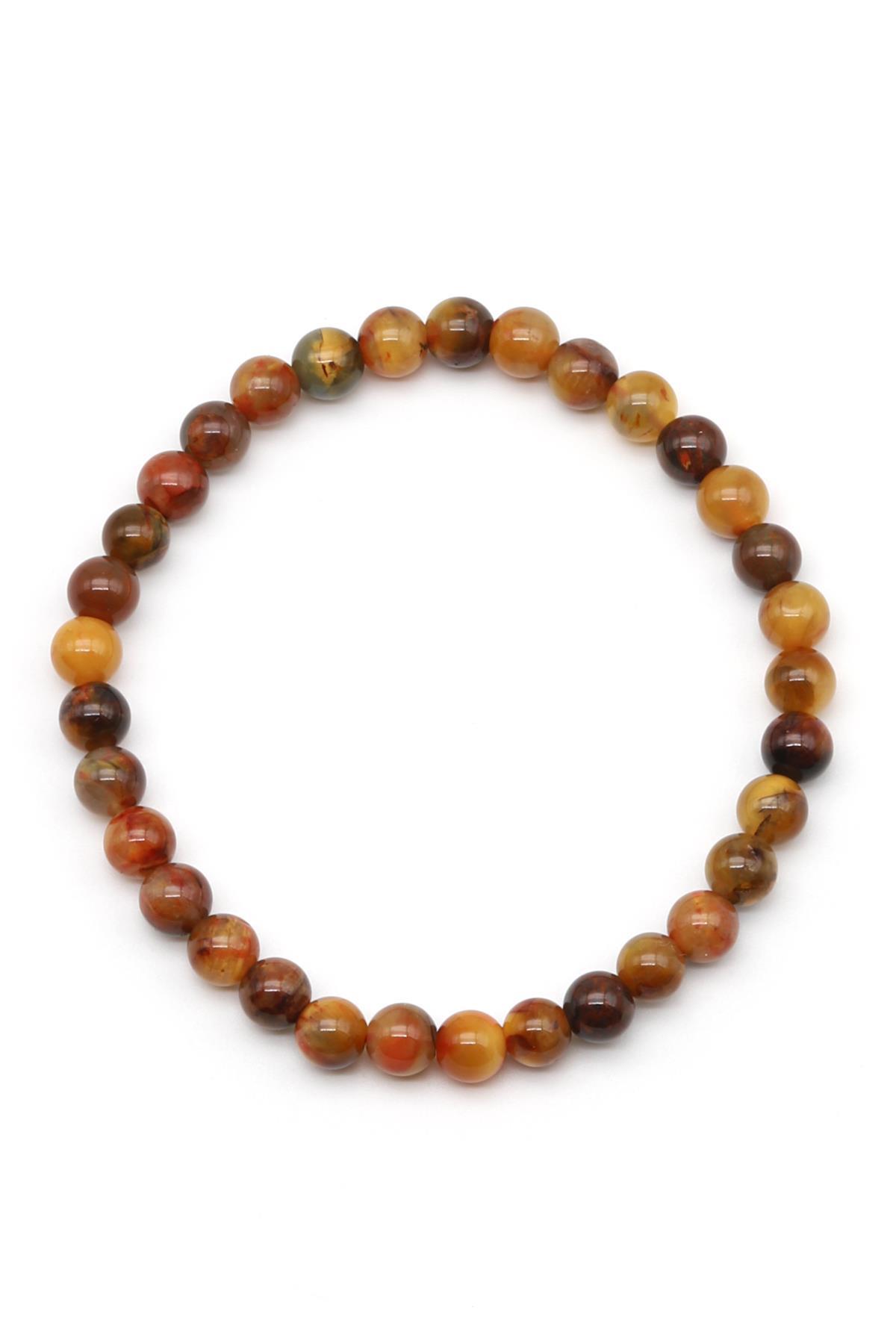 Golden Pietersite Doğal Taş Bileklik 5 mm Küre Kesim