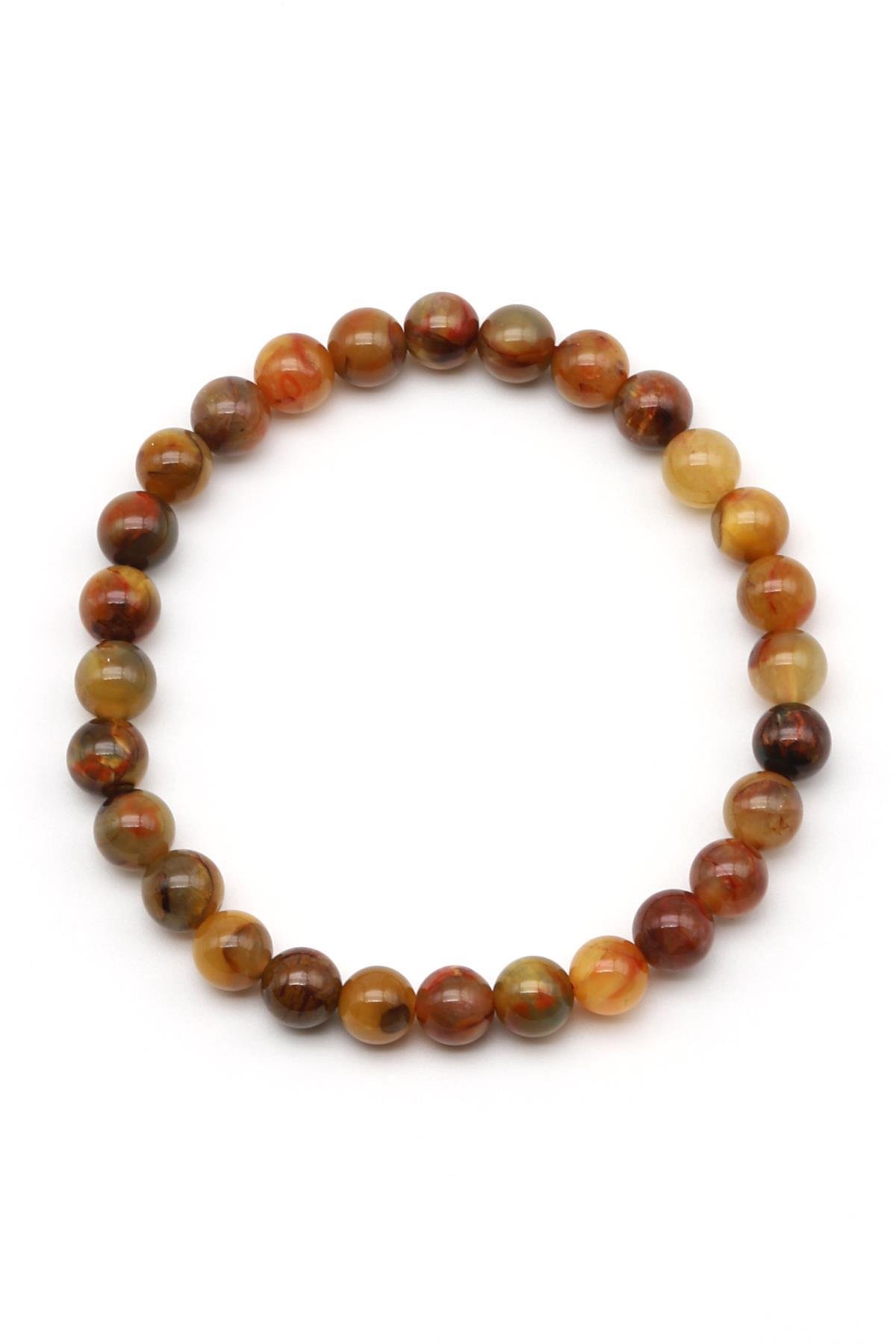 Golden Pietersite Doğal Taş Bileklik 6 mm Küre Kesim