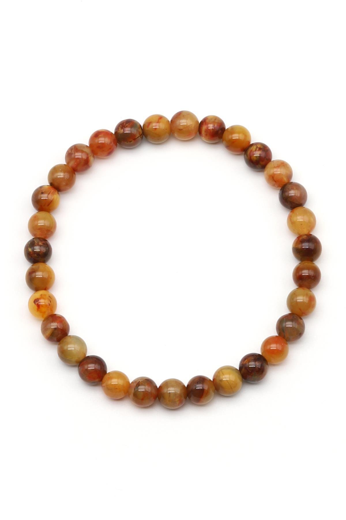 Golden Pietersite Doğal Taş Bileklik 6 mm Küre Kesim
