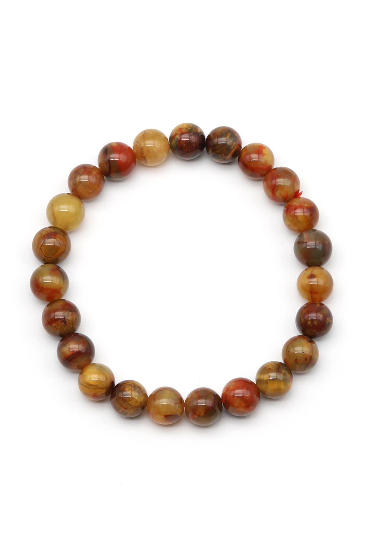 Golden Pietersite Doğal Taş Bileklik 8 mm Küre Kesim