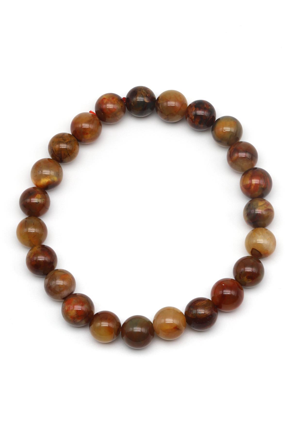 Golden Pietersite Doğal Taş Bileklik 8 mm Küre Kesim