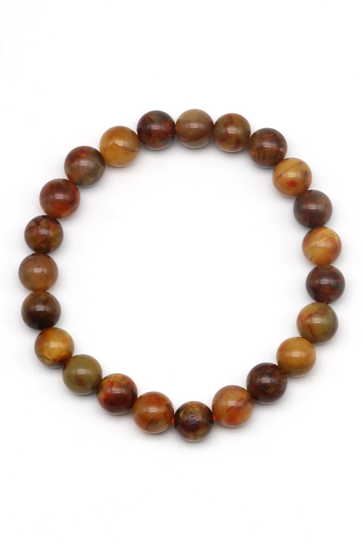 Golden Pietersite Doğal Taş Bileklik 8 mm Küre Kesim
