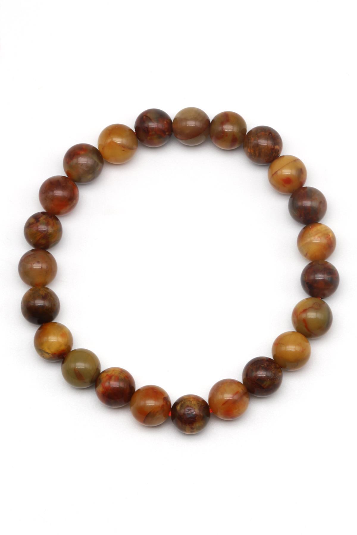 Golden Pietersite Doğal Taş Bileklik 8 mm Küre Kesim