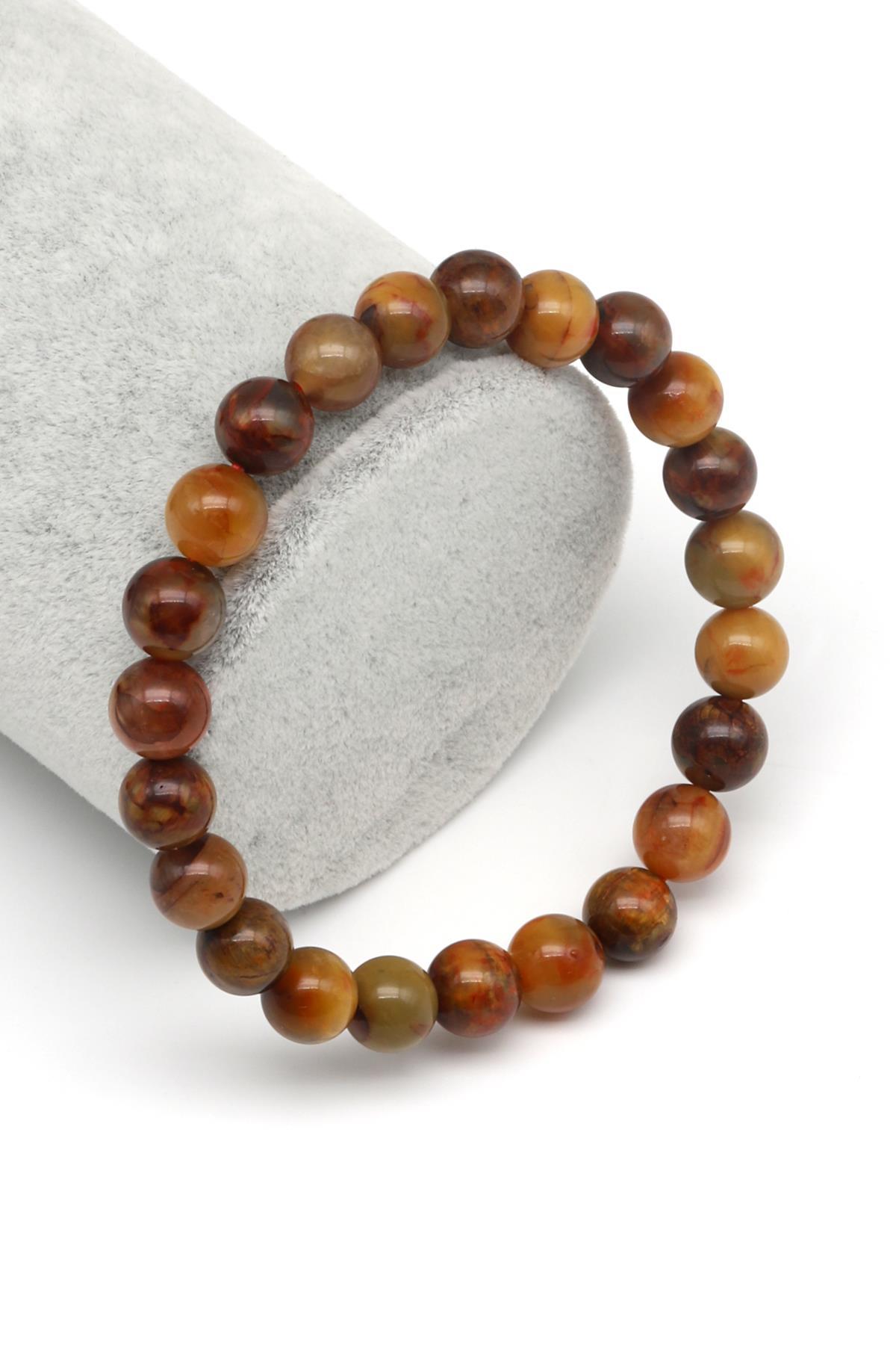 Golden Pietersite Doğal Taş Bileklik 8 mm Küre Kesim