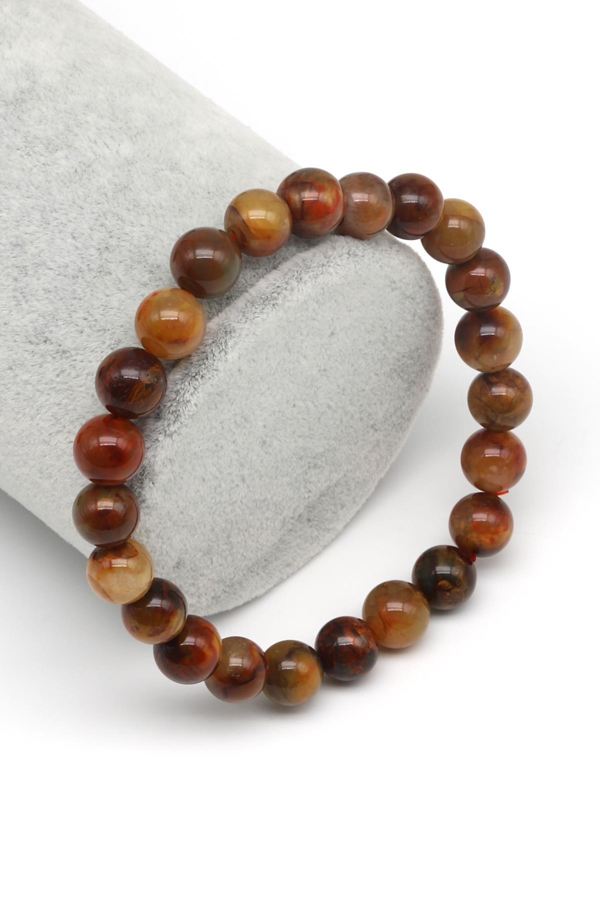 Golden Pietersite Doğal Taş Bileklik 8 mm Küre Kesim
