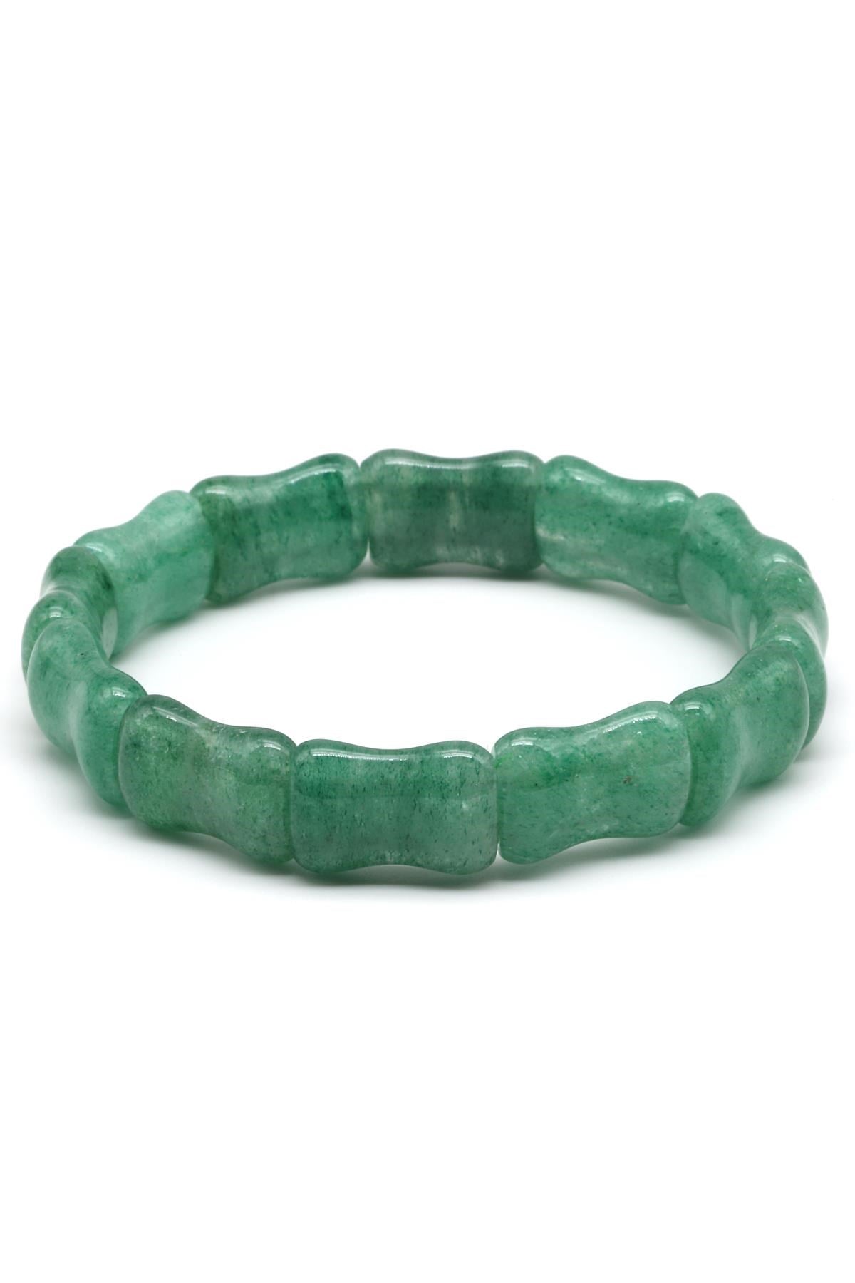 Green Kuvars Doğal Taş Bileklik 10 x 17 mm Özel Kesim