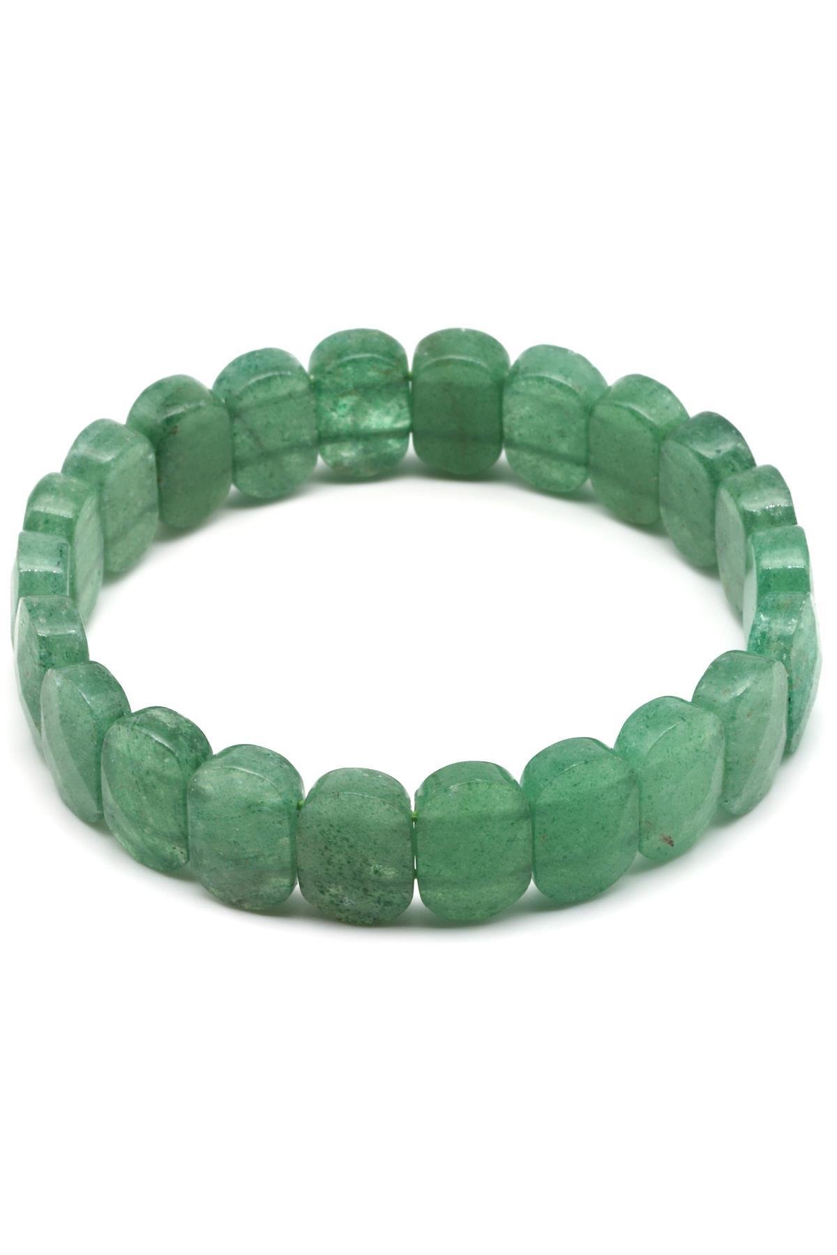 Green Kuvars Doğal Taş Bileklik 9 x 14 mm Özel Kesim