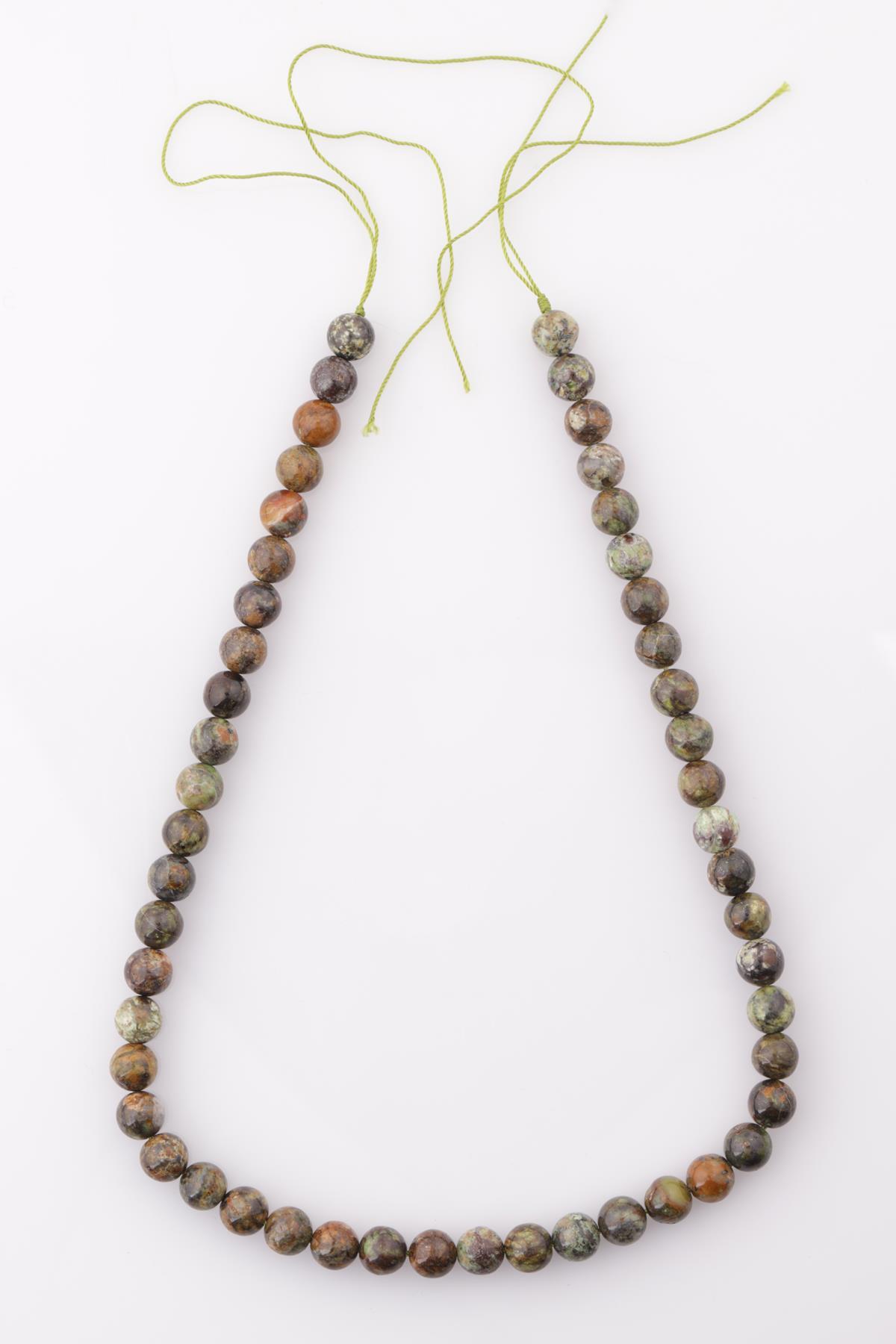 Green Opal Doğal Taş Dizi 8 mm Küre Kesim