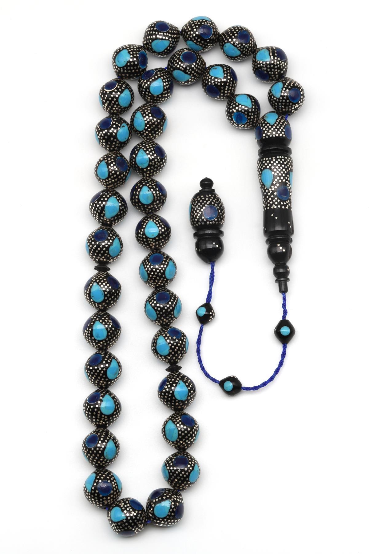 Gümüş İşlemeli Kuka Tesbih 11 x 12 mm İstanbul Kesim