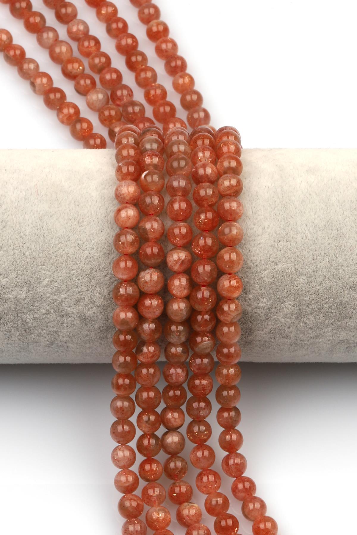 Güneş Taşı ( A Kalite ) Doğal Taş Dizi 6 mm Küre Kesim