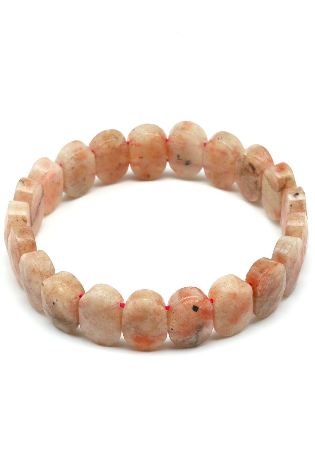 Güneş Taşı Doğal Taş Bileklik 10 x 14 mm Özel Kesim