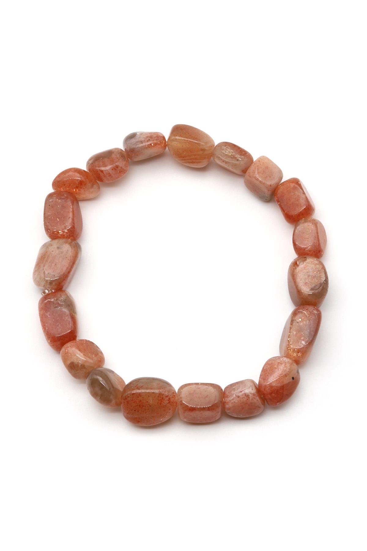 Güneş Taşı Doğal Taş Bileklik 6 x 9 mm Özel Kesim