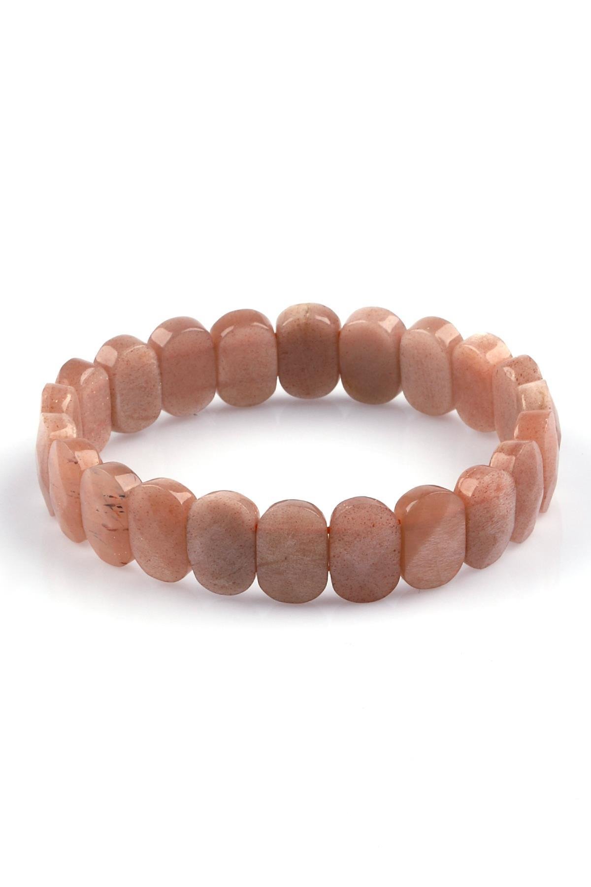 Güneş Taşı Doğal Taş Bileklik 9 x 14 mm Özel Kesim