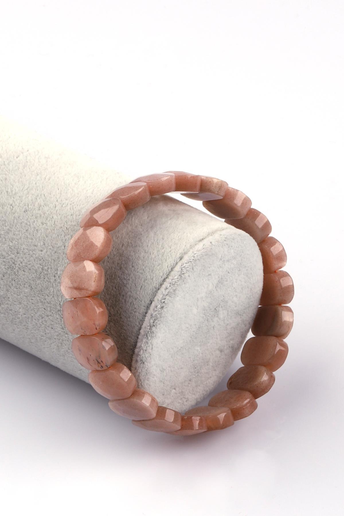 Güneş Taşı Doğal Taş Bileklik 9 x 14 mm Özel Kesim