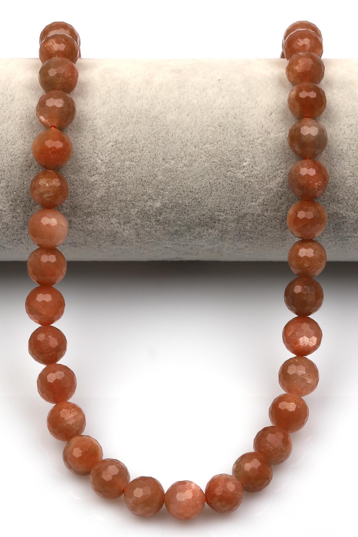 Güneş Taşı Doğal Taş Dizi 10 mm Fasetli Küre Kesim